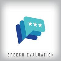 Speech bubble evaluation design. Unique dialogue design. evaluation and development company design. vector