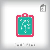 Game plan board design. Unique team plan design. Development and collaboration company design. vector