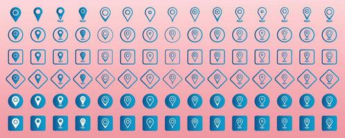 Set of location pin icons. Location icon. Map marker pointer icon set. Location pin place marker. Modern map markers. Simple map pin. Location pointer symbol. Illustration vector