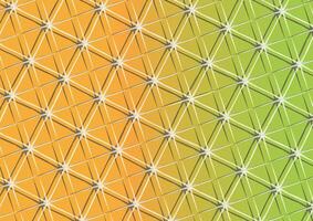 Illustration of geometric pattern on orange-green gradient background vector