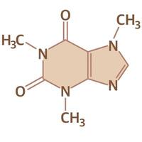 Caffeine chemical structure vector