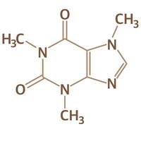 Chemical structure caffeine vector
