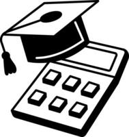A doodle style icon of math degree vector