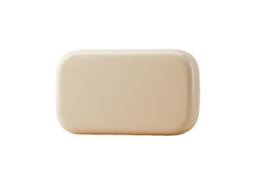 un cuadrado blanco jabón bar en un transparente antecedentes png