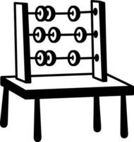 A hand drawn icon of counting beads vector