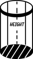 A hand drawn icon of cylindrical shape vector