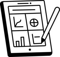 Digital math icon in hand drawn style vector