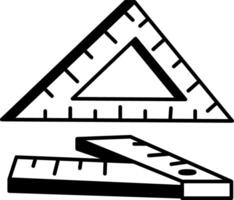 A hand drawn icon of geometric scales vector