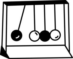 A hand drawn icon of pendulum balls vector