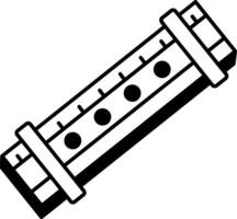 Measuring scale icon in doodle style vector