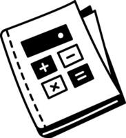 Math notes icon in hand drawn style vector