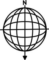 A hand drawn icon of a sphere vector