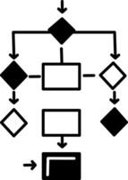 A hand drawn icon of an algorithm vector