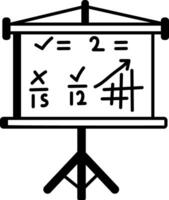 Math lecture icon in doodle style vector