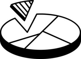 A hand drawn icon of pie chart vector