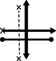 A hand draw icon of graph axis vector