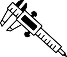 Verner caliper icon in hand drawn style vector