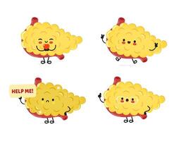 Pancreas characters bundle set vector