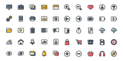 Colored Icon of Basic User Interface for Website and Mobile App. vector