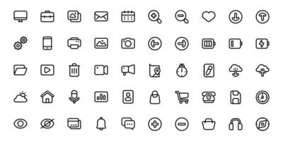 Black Outline Icon of Basic User Interface for Website and Mobile App. vector