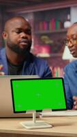 Irritated people trying to fix an ongoing Wi Fi problem by rebooting modem next to copy space, troubleshooting connection errors and testing different network configurations. Camera A. video