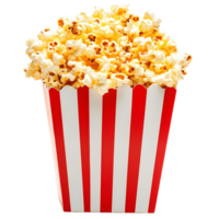 Freshly Popped Popcorn in a Generous Tub for Snacking png
