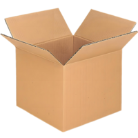 Simple Open Cardboard Box with No Contents Inside png