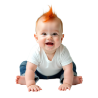 Smiling Infant on the Move Ideal for Child Development Family Ads png