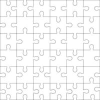 Jigsaw Puzzle Pieces Template vectors, Puzzle Template Pattern Silhouette, vector