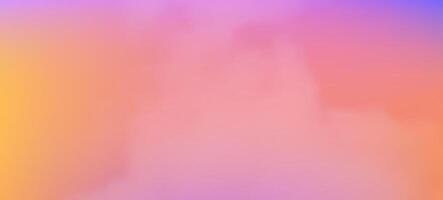 Modern orange gradient with clouds. Header banner. Bright abstract presentation backdrop. illustration vector