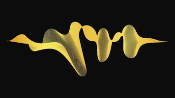 backdrop with golden waves on background. Modern technology background, wave design. illustration vector