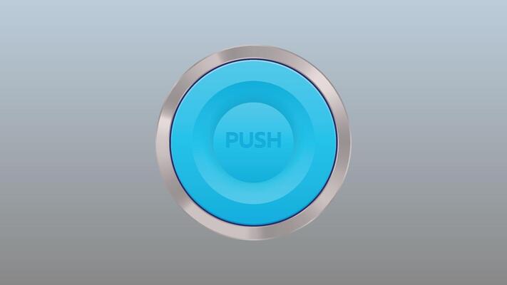 Push Modern Button light blue color and aluminum rim