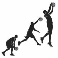 Basketball Match Movements and Actions Set vector
