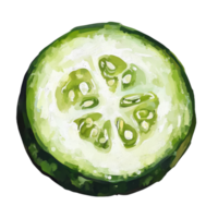 a cucumber slice on a transparent background png