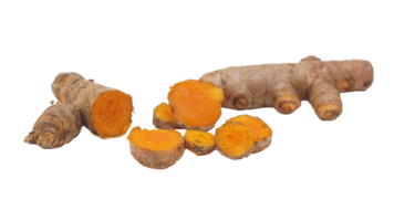 Raw Turmeric Spice on Transparent Background png