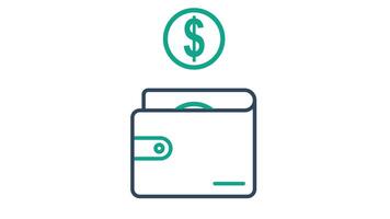 Income animated icon. animated icon related to business. suitable for user interface, provide visual feedback and more. alpha channel video