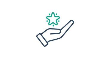 Loyalty animated icon. animated icon related to business. suitable for user interface, provide visual feedback and more. alpha channel video