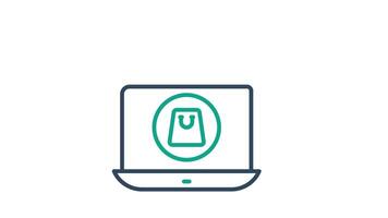 Online shopping animated icon. suitable for user interface, provide visual feedback and more. alpha channel video