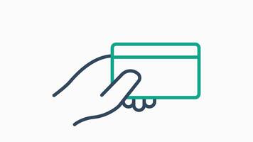 Card payment animated icon. animated icon related to bill and payment. suitable for user interface, provide visual feedback and more. alpha channel video