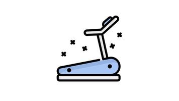 Treadmill animated icon. suitable for user interface, provide visual feedback and more. animation with transparent background video
