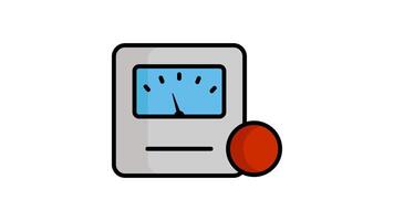 Weight loss animated icon. icon related to gym and fitness. suitable for user interface, provide visual feedback and more. alpha channel video