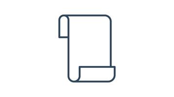 Receipt animated icon. animated icon related to bill and payment. suitable for user interface, provide visual feedback and more. alpha channel video