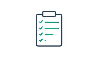 Insurance policy animated icon. animated icon related to bill and payment. suitable for user interface, provide visual feedback and more. alpha channel video