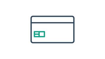 Credit card animated icon. animated icon related to bill and payment. suitable for user interface, provide visual feedback and more. alpha channel video