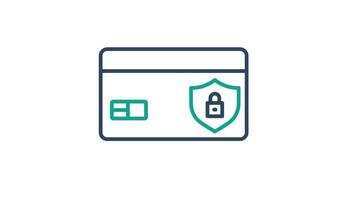 Secure payment animated icon. animated icon related to bill and payment. suitable for user interface, provide visual feedback and more. alpha channel video