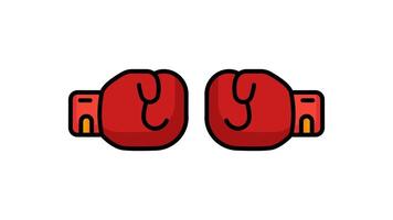Boxing animated icon. animated icon related to gym and fitness. suitable for user interface, provide visual feedback and more. animation with transparent background video