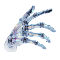 Transparent Robotic Hand in 3D Design png