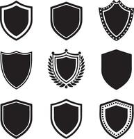 Shield icon set collection on white background vector