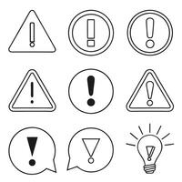 Alert, Warning, and Error Icons Pack vector