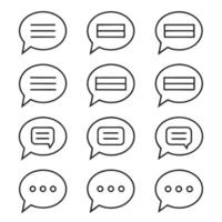 Conversation and Speech Editable Icon Pack vector